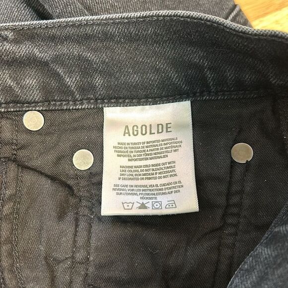 Agolde Nico High Rise Black Wash Slim Jeans - Picture 7 of 12